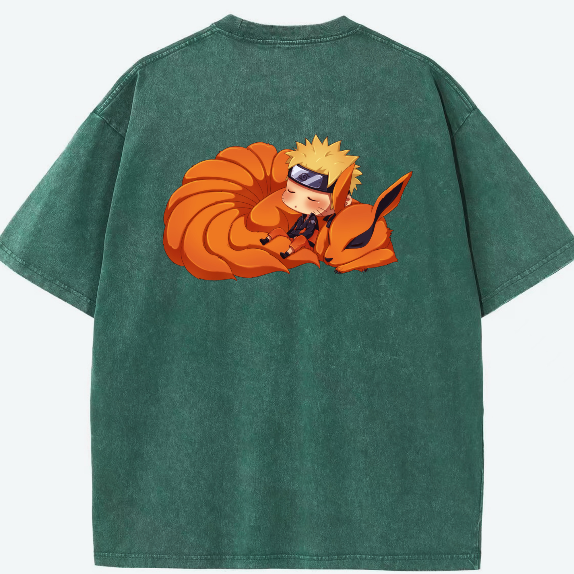 （画像用） NARUTO -ナルト- うずまき ナルト Uzumaki Naruto 綿100% ヴィンテージ風 半袖Tシャツ（背面プリント）